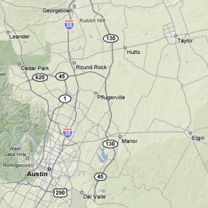 Texas service area map